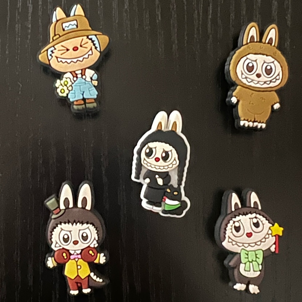 Labubu Croc Charms ~ You get all 5 of these charms. This is set # 10.